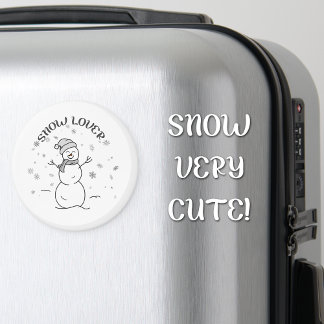 Imán Snow Lover Cute Snowman Fridge Magnet             