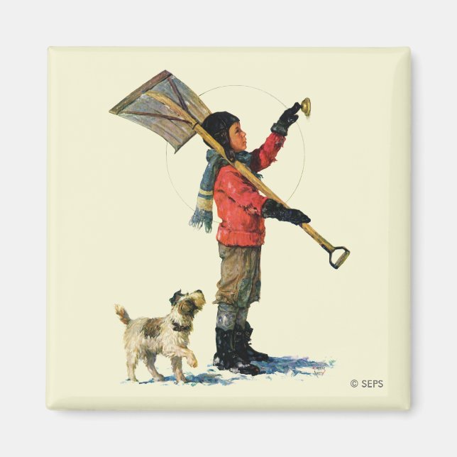 Imán Snow Shoveler (Frente)