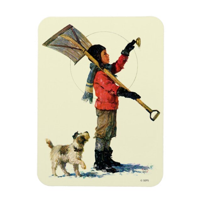 Imán Snow Shoveler (Vertical)