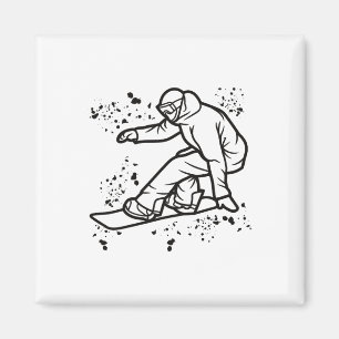 Imán Snowboard Colorful Snowboard Snowboard &#