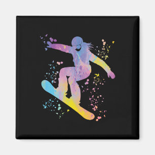 Imán Snowboard Colorful Snowboard Snowboard &#