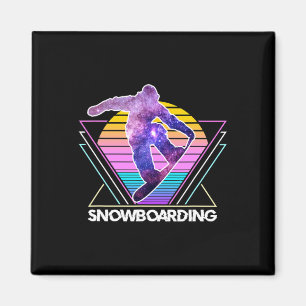 Imán Snowboard Deportes Retro Vaporwave 90s Sn