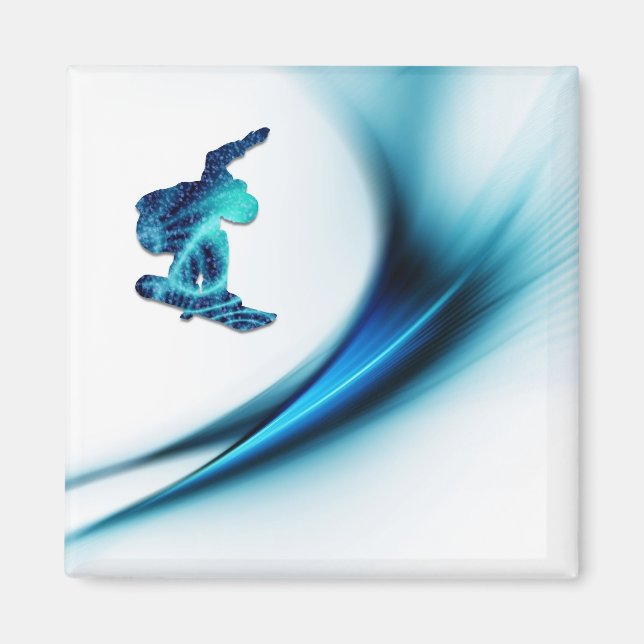 Imán Snowboard Design Square Magnet (Frente)