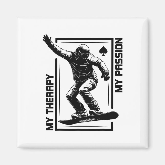 Imán Snowboard Extreme Snowboard Pro Snowboarde (Frente)