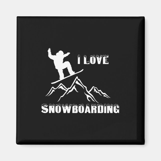 Imán Snowboard Love Snowboard (Frente)