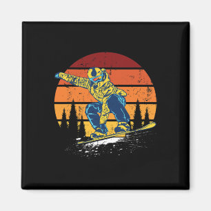 Imán Snowboard Snowboard Snowboard Snowboarder Vintage