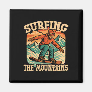 Imán Snowboard Snowboard Snowboard Vintage Retro Surfin