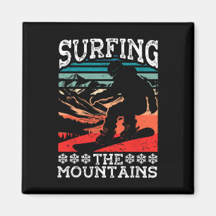 Imán Snowboard Snowboard Snowboard Vintage Retro Surfin