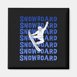 Imán Snowboard Snowboarder Shredding Niños Deportes de