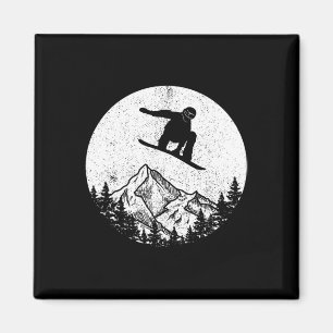 Imán Snowboard Snowboarding Silhouette Snowboard Gif