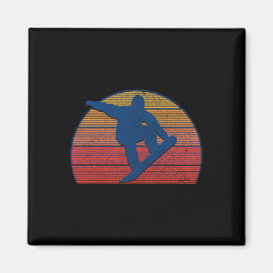 Imán Snowboard Vintage Retro Freestyle Snowboard