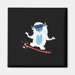 Imán Snowboard Yeti Bigfoot Gift Para Sasquatch Monst