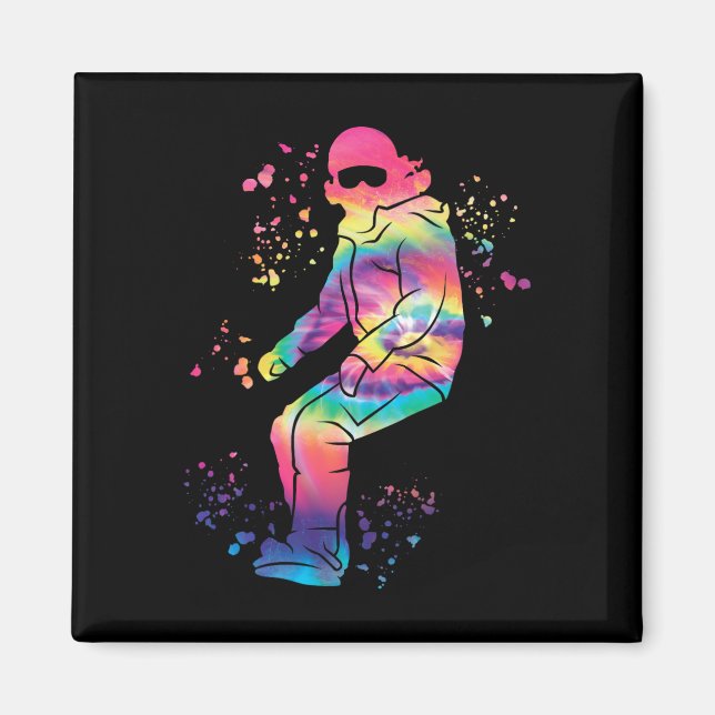 Imán Snowboarder Colorful Snowboard 35 (Frente)