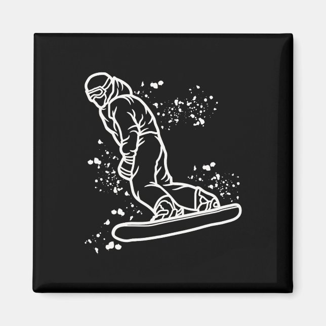 Imán Snowboarder Colorful Snowboard Snowboard 29 (Frente)