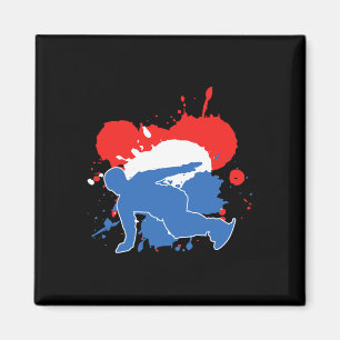 Imán Snowboarder de bandera de los Países Bajos - Snowb