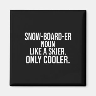 Imán Snowboarder Definition Dictionary Funny Snowboardi