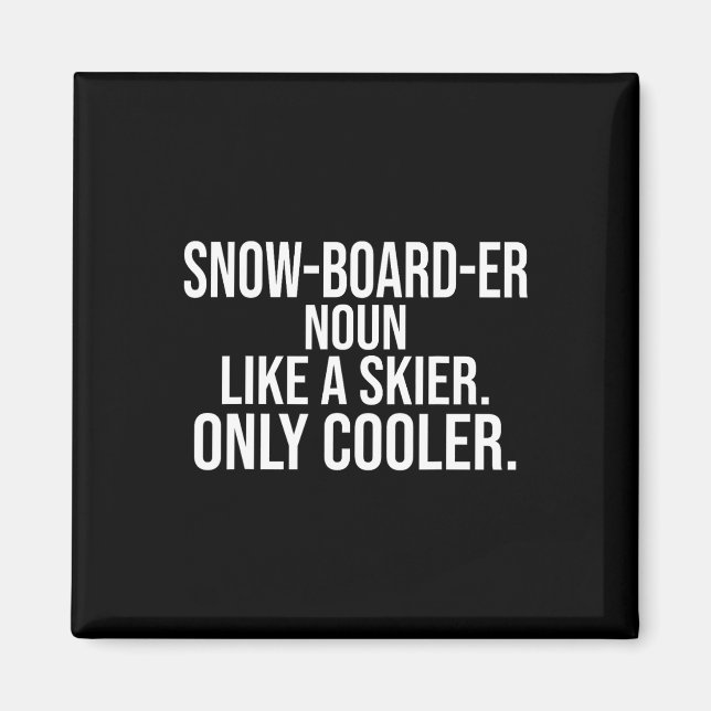 Imán Snowboarder Definition Dictionary Funny Snowboardi (Frente)