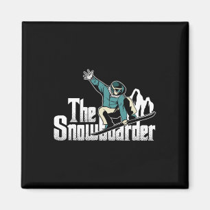 Imán Snowboarder Montañas Snowbo Deportes extremos invi