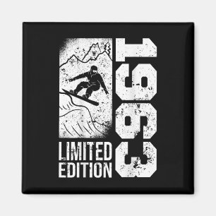 Imán Snowboarder Vintage 1963 Birthday Snowboard Sno