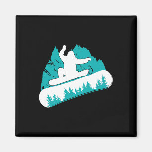 Imán Snowboarder Winter Snowboard Vintage Snowboard