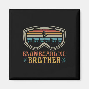 Imán Snowboarding Brother Mating Family Snowboard Tri
