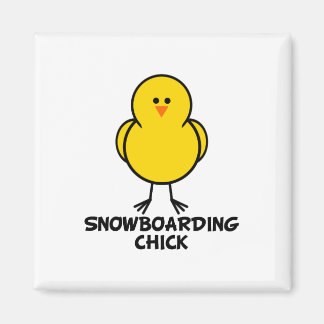 Imán Snowboarding Chick