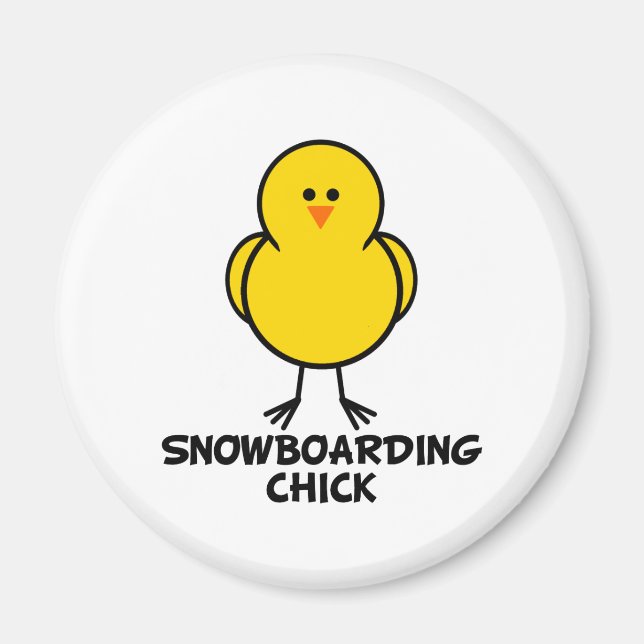Imán Snowboarding Chick (Frente)