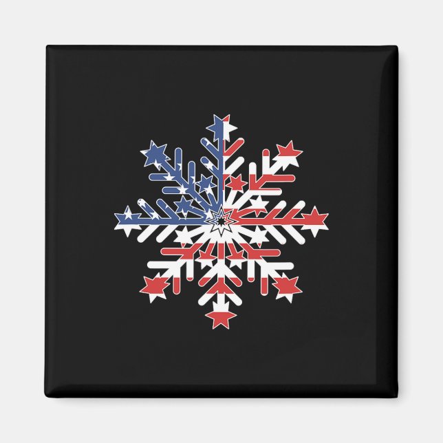 Imán Snowflake - Liberal Democrático Para El 4 De Julio (Frente)