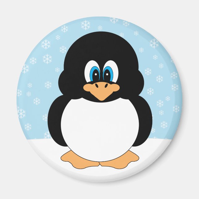 Imán Snowflake Penguin Magnet (Frente)
