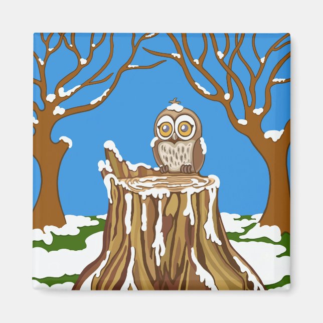 Imán Snowflake the Owl (Frente)