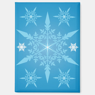 Imán Snowflakes Blue Winter Wonderland Magnet
