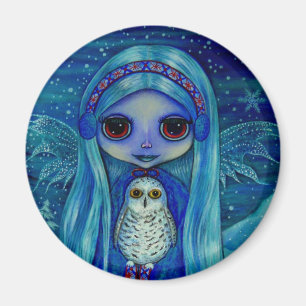 Imán Snowley Owl Fairy Magnet