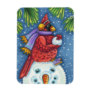 IMÁN SNOWMAN BODYGUARD, NAVIDADES CARDINAL REDBIRD