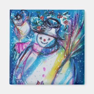 IMÁN SNOWMAN CON OWL