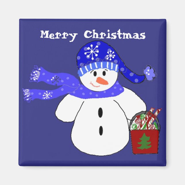 Imán Snowman con trajes (Frente)