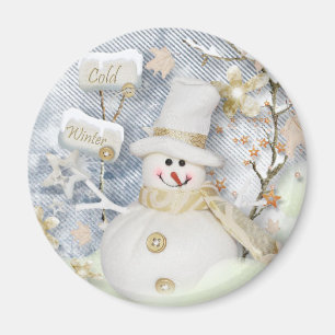 Imán Snowman de invierno frío