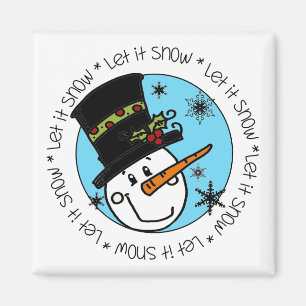 Imán Snowman deja que la nieve