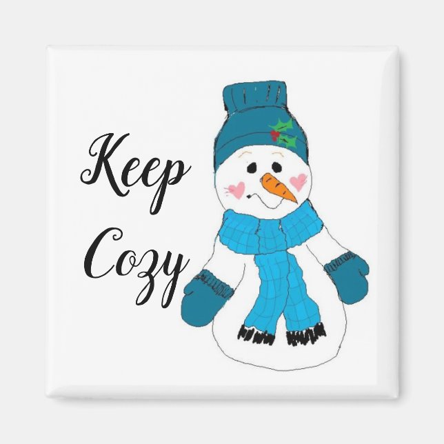 Imán Snowman Keep Cosy (Frente)