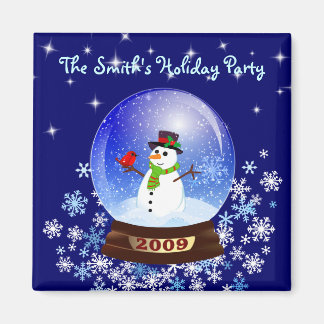 Imán Snowman Snowworld - Personalizado de la fiesta nav