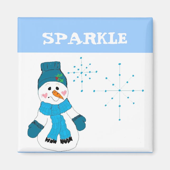 Imán Snowman - Sparkle (Frente)