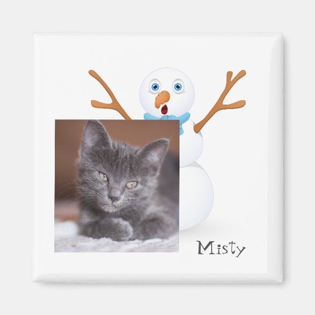 Imán Snowman y Personalizable Kitty (Frente)