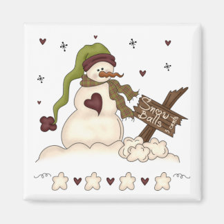 Imán Snowman y Snowball