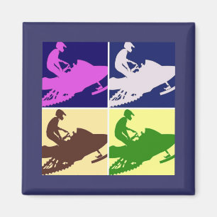 Imán Snowmobiler/Pop Art