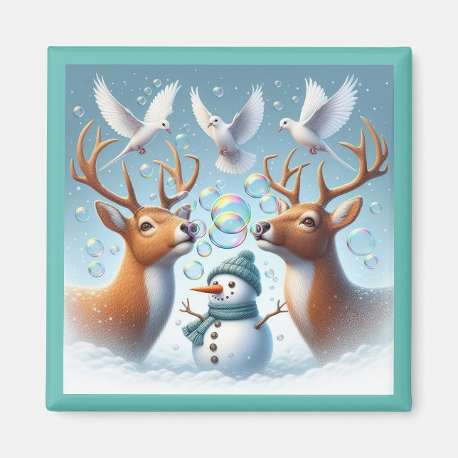 Imán Snowowowley Bubbles Magnet (Frente)