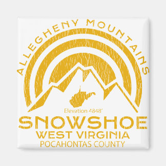 Imán Snowshoe West Virginia Mountain