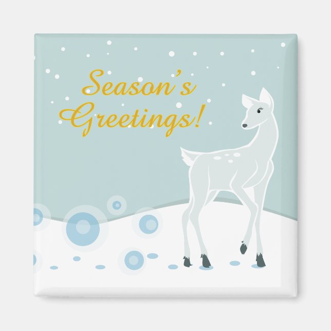 Imán Snowy Deer (Frente)