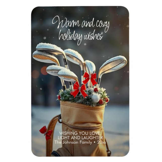 Imán Snowy Golf Winter Season Wiers (Vertical)