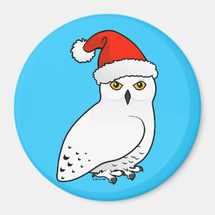Imán Snowy Owl Santa