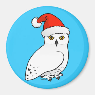 Imán Snowy Owl Santa