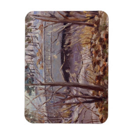 Imán Snowy Scene of Bridge en Forest Park St Louis